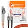 BEYONDTECH 1m 328ft LC to ST Fiber Patch Cable 2Pack UPC Multimode Duplex Fiber Optic Cable 50125m core Compatible with OM2 LSZH PUREOptics Series