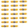 Duogalia 20 Pack Fiber Optical Coupler ST Fiber Optical Cable Barrel Connector ST to ST Bulkhead Fiber Coupler Simplex Singlemode Multimode Yellow