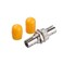 Duogalia 20 Pack Fiber Optical Coupler ST Fiber Optical Cable Barrel Connector ST to ST Bulkhead Fiber Coupler Simplex Singlemode Multimode Yellow