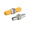 Duogalia 20 Pack Fiber Optical Coupler ST Fiber Optical Cable Barrel Connector ST to ST Bulkhead Fiber Coupler Simplex Singlemode Multimode Yellow