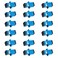 Duogalia Fiber Optical Coupler 18 Pack SCUPC Fiber Optic Coupler SC Female to SC Female UPC Simplex Single Mode Fiber Optical Coupler Network Internet Connector Adapter with Mount Panel