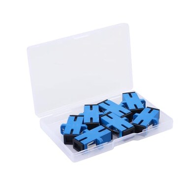 Duogalia Fiber Optical Coupler SC Female to SC Female UPC Simplex Single Mode SC Simplex Singlemode Fiber Optic Adapter Network Internet Connector Adapter with Mount Panel 7 Pack