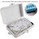 Eardion 4 Core Fiber Distribution Box 4 Port FTTH Distribution Splitter Box Fiber Optic Terminal Junction Splitter Cable for SC FC E2000 AdaptersNot Includes Cables or Connect