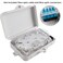 Eardion 4 Core Fiber Distribution Box 4 Port FTTH Distribution Splitter Box Fiber Optic Terminal Junction Splitter Cable for SC FC E2000 AdaptersNot Includes Cables or Connect