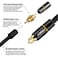 FIRBELY Digital Optical Audio Toslink Cable Male to Male 24K Glod Plated Metal Connectors and Braided Jacket 15 feet