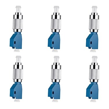 fyboptwu 6 pcs Visual Fault Locator Adapter FC Male to LC Female Adapter Optic Fiber Convertor Single Mode 9125um Hybrid Optical Adapter Adapter Fiber Optical UPC Adapter Coupler