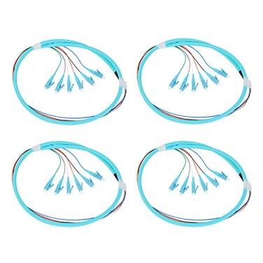 GESD 4PACK LCOM3 6 Pigtail 6 Strand Multimode OM3OM4 50125 LCUPC Fiber Pigtail 15 Meter