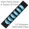 GESD 6 Duplex 12 Core LC Adapters LGX Footprint OM3 Fiber Patch Panel Loaded 12 Fiber Ports Couplers Enclosure LC UPC Blue Compatible with Multimode SingleMode 125G10GB OM1OM3