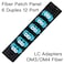 GESD 6 Duplex 12 Core LC Adapters LGX Footprint OM3 Fiber Patch Panel Loaded 12 Fiber Ports Couplers Enclosure LC UPC Blue Compatible with Multimode SingleMode 125G10GB OM1OM3