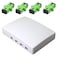 GINTOOYUN Fiber Optical Terminal Junction Box4Port Fiber Panel Box Desktop Place FC LC Adapters for FTTHFTTOFTTD