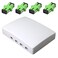 GINTOOYUN Fiber Optical Terminal Junction Box4Port Fiber Panel Box Desktop Place FC LC Adapters for FTTHFTTOFTTD