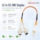 OpZonik 1FT LC to SC Fiber Optic Adapter Cable Multimode OM1 625125 Duplex LC Male to SC Female Fiber Adapter Cable 03 Meter 1 FT