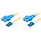 SpeedyFiberTX 2Pack 2 Meter LCU to SCU Fiber Patch Cable Corning SMF28 Singlemode 9125um Ultra Optical Fiber OS1OS2 Compatible Duplex Yellow Riser OFNR Cable Jacket