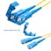 SpeedyFiberTX 2Pack 2 Meter LCU to SCU Fiber Patch Cable Corning SMF28 Singlemode 9125um Ultra Optical Fiber OS1OS2 Compatible Duplex Yellow Riser OFNR Cable Jacket