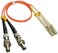 Ultra Spec Cables 1ft Fiber Optic Adapter Cable LC Male to ST Female Multimode 625125 Duplex