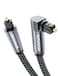 VANAUX 90 Degree Optical Audio Cable 32ft SPDIF TOSLINK Fiber Digital Cord 360 Degree Rotatable Plug L Shaped Right Angle Male to Male for Sound Bar TV Game Consoles1m32ft