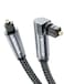 VANAUX 90 Degree Optical Audio Cable 32ft SPDIF TOSLINK Fiber Digital Cord 360 Degree Rotatable Plug L Shaped Right Angle Male to Male for Sound Bar TV Game Consoles1m32ft