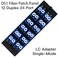 VFLTOOL 12 Duplex LC Adapters LGX Footprint Fiber Patch Panel Loaded 24 Fiber Ports Couplers Enclosure LC UPC Blue Compatible with SingleMode Multimode125G10GB OS12OM3