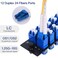 VFLTOOL 12 Duplex LC Adapters LGX Footprint Fiber Patch Panel Loaded 24 Fiber Ports Couplers Enclosure LC UPC Blue Compatible with SingleMode Multimode125G10GB OS12OM3