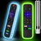 SOTATOO 2 Pack Remote Cover for Roku Battery Cover for TCL Roku Smart TV Steaming Stick Remote Silicone Protective Case Universal Sleeve Skin Glow in The Dark Green Blue with Lanyards