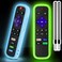 SOTATOO 2 Pack Remote Cover for Roku Battery Cover for TCL Roku Smart TV Steaming Stick Remote Silicone Protective Case Universal Sleeve Skin Glow in The Dark Green Blue with Lanyards