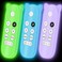 Oyrlize 3Pack Silicone Protective Case for Google Chromecast Remote ControlRemote Case Holder Skin for Google 2020 Voice RemoteShockproof Bumper Remote Back Covers Protector Glowpurple Glowblue Glowgr