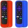 PINOWU 2 Pack Universal Remote Shell Compatible with TCL Roku Smart TV Steaming Stick RemoteRoku Voice Remote Roku Premiere Roku 2 Roku 3 Roku 4 Remote with Lanyard Red and Blue