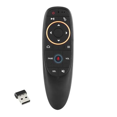 EASYTONE Air Mouse Remote Control 24 GHz Wireless Voice Remote Control with IR Learning Wireless Connection via USB Receiver Air Mouse for PC Android TV Box Laptop Projector Windows Android Mac OS