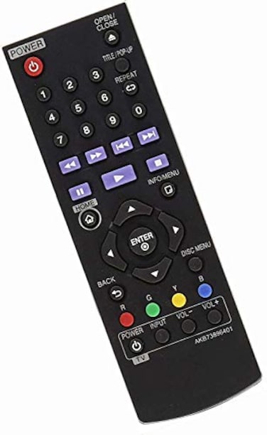 Elekpia New AKB73896401 Replacement Remote for LG Blu Ray Disc DVD Player