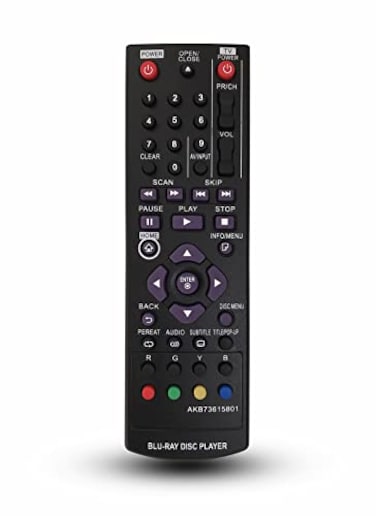 BOMAZ New Replacement Remote Control for LG BD630 BD640 BD650 BP325W Bluray Disc Player