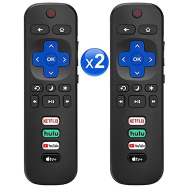 Angrox Pack of 2 for RokuTVRemoteReplacementUniversal Control for TCLONN Hisense Roku TVs