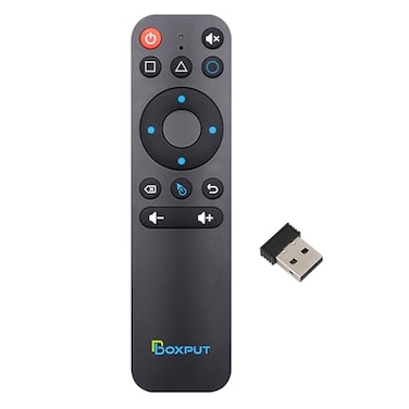 BOXPUT BPR1S Plus Air Mouse Remote 2026 New BT 24G RF Replacement Remote with USB Receiver and Voice Control Supports 6Axis Gyro IR Learning for Android TV Box TV Stick Smart Set Top Box