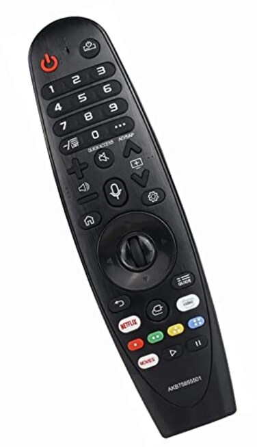 ezControl AKB75855501 MR20GA Magic TV Remote Compatible with Many LG Models NetflixPrime VideoMovies Hot Keys Without Voice Magic Pointer Function