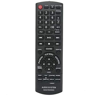 ZdalaMit N2QAYB000640 Replacement Remote Control Applicable for Panasonic SCHC25 SCAKX14 SCPMX5 SCPM500 SCPM500DB Compact Stereo System SCHC25 SCAKX14 SCPMX5 SCPM500 SCPM500DB