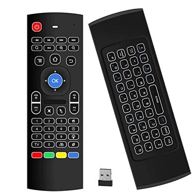 Dupad story Air MouseMX3 Pro Backlit Mini Keyboard Remote ControlMini Wireless Keyboard IR Learning Air Mouse RemoteCompatible for Raspberry Pi Android TV Box ProjectorHTPC Window Mac OS
