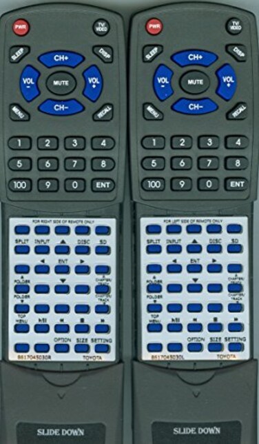 Redi-Remote 2 Replacement Remotes for Toyota Sienna or Highlander Dual View DVD 2014 2015 2016