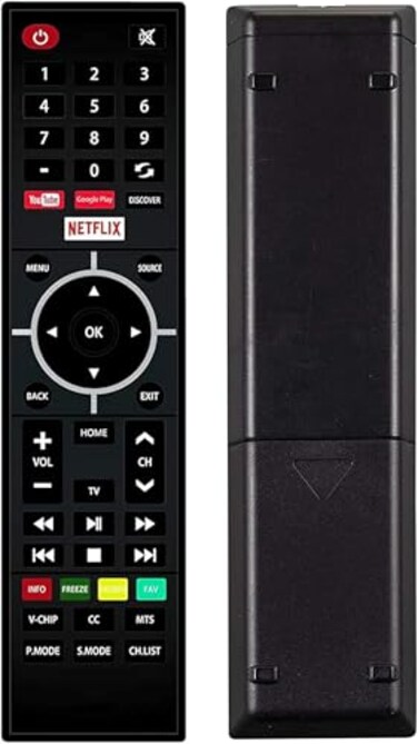 ezControl Universal Remote Control Compatible with Element Smart TVs E4SJ5517BF E2SW3918 E2SW5018 ELST3216H ELSJ 5017 ELSJ5517 E4SFT5517 ELST5016S4