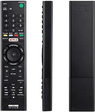 Elekpia Replacement for SonyTVRemote RMTTX100U Remote fit for All Sony Smart TVs No Setup Required