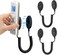 WALLFID 2Pack Magnetic Remote Control Holders with Spring Ropes Safely Secure Remotes Small Items WallMount with Adhesive AntiLoss Rapid Adsorption Extendable Spring Black 43 inch 2 Pack