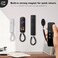 WALLFID 2Pack Magnetic Remote Control Holders with Spring Ropes Safely Secure Remotes Small Items WallMount with Adhesive AntiLoss Rapid Adsorption Extendable Spring Black 43 inch 2 Pack