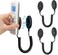 WALLFID 2Pack Magnetic Remote Control Holders with Spring Ropes Safely Secure Remotes Small Items WallMount with Adhesive AntiLoss Rapid Adsorption Extendable Spring Black 43 inch 2 Pack