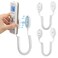 WALLFID 2Pack Magnetic Remote Control Holders with Spring Ropes Safely Secure Remotes Small Items WallMount with Adhesive AntiLoss Rapid Adsorption Extendable Spring White 70 inch 2 Pack