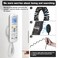WALLFID 2Pack Magnetic Remote Control Holders with Spring Ropes Safely Secure Remotes Small Items WallMount with Adhesive AntiLoss Rapid Adsorption Extendable Spring White 70 inch 2 Pack