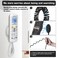 WALLFID 2Pack Magnetic Remote Control Holders with Spring Ropes Safely Secure Remotes Small Items WallMount with Adhesive AntiLoss Rapid Adsorption Extendable Spring White 70 inch 2 Pack