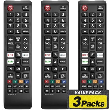 YesBes 3 Pack Remote for All Samsung TV Remote Replacement Compatible with All Samsung Smart TVs LCD LED 3D HDTV Series TVs