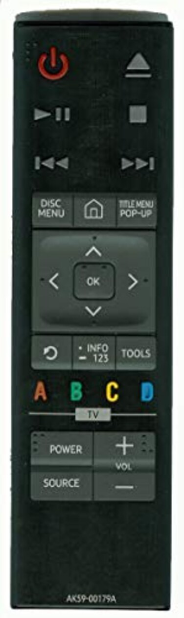 UBay AK5900179A Remote Control Replacement for Samsung BluRay DVD Player AK5900179A UBDK8500 UBDK8500 RTAK5900179A UBDKM85C