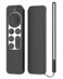 ARSUNOVO Protective Silicone Case Compatible with 2021 2022 Apple TV Siri 4K 2nd 3nd Generation Remote AntiSlipping Durable Full Protection Shock Absorption Washable Case Black