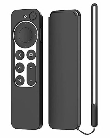 ARSUNOVO Protective Silicone Case Compatible with 2021 2022 Apple TV Siri 4K 2nd 3nd Generation Remote AntiSlipping Durable Full Protection Shock Absorption Washable Case Black