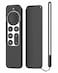 ARSUNOVO Protective Silicone Case Compatible with 2021 2022 Apple TV Siri 4K 2nd 3nd Generation Remote AntiSlipping Durable Full Protection Shock Absorption Washable Case Black