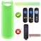 Bedycoon 2 Pack Green Glow Protective Case for TCL Roku TV RC280RC282 Remote Shock Proof Silicone Universal Controller Cover Cute Cat Ear Shape with Wrist Strap AntiLost